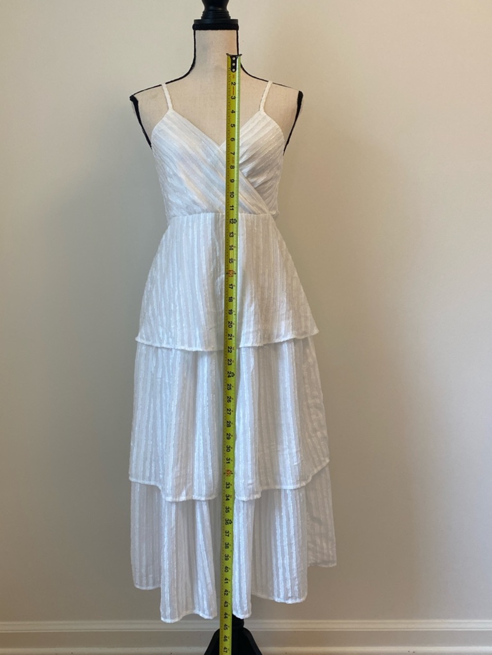 Lulus White Tiered V-Neck Spaghetti Strap Dress - Picture 11 of 13
